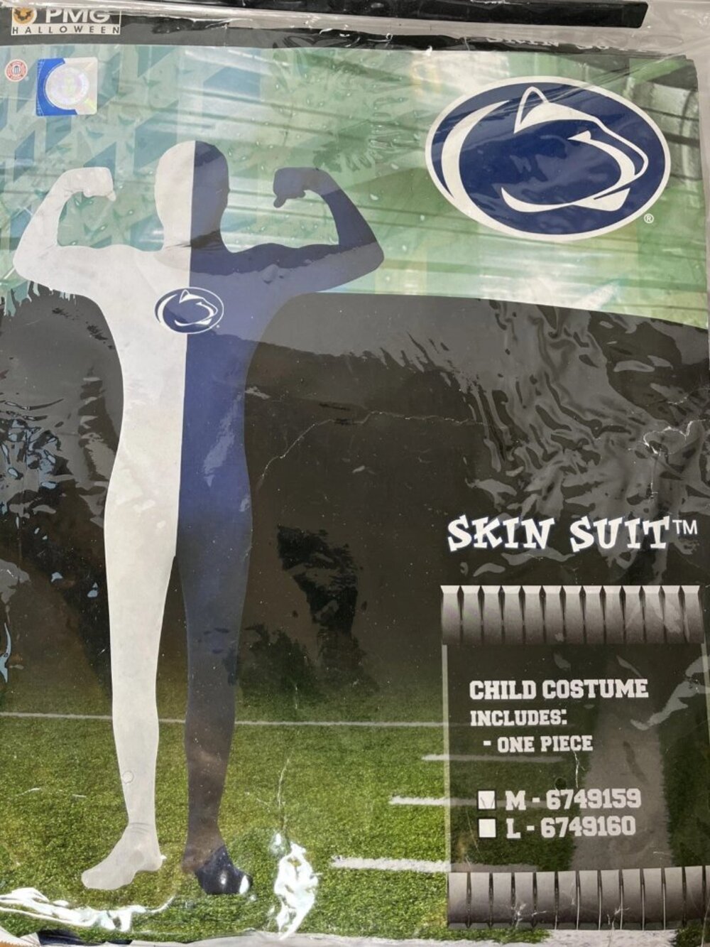 Penn State Nittany Lions Kids Skin Suit Halloween Costume Medium Size 7–8 NWT